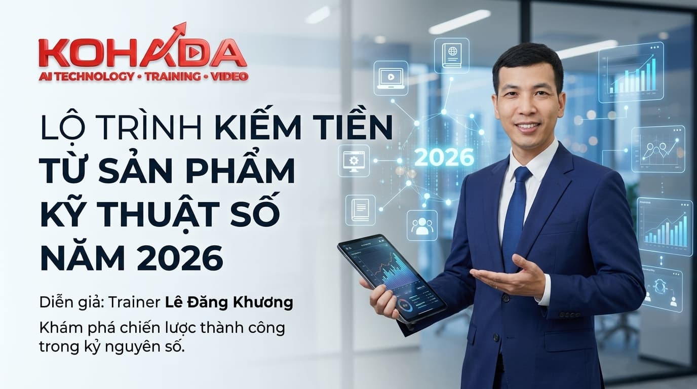 Lộ Trình Kiếm Tiền Từ Sản Phẩm Số 2026 — Trainer AI Video Lab